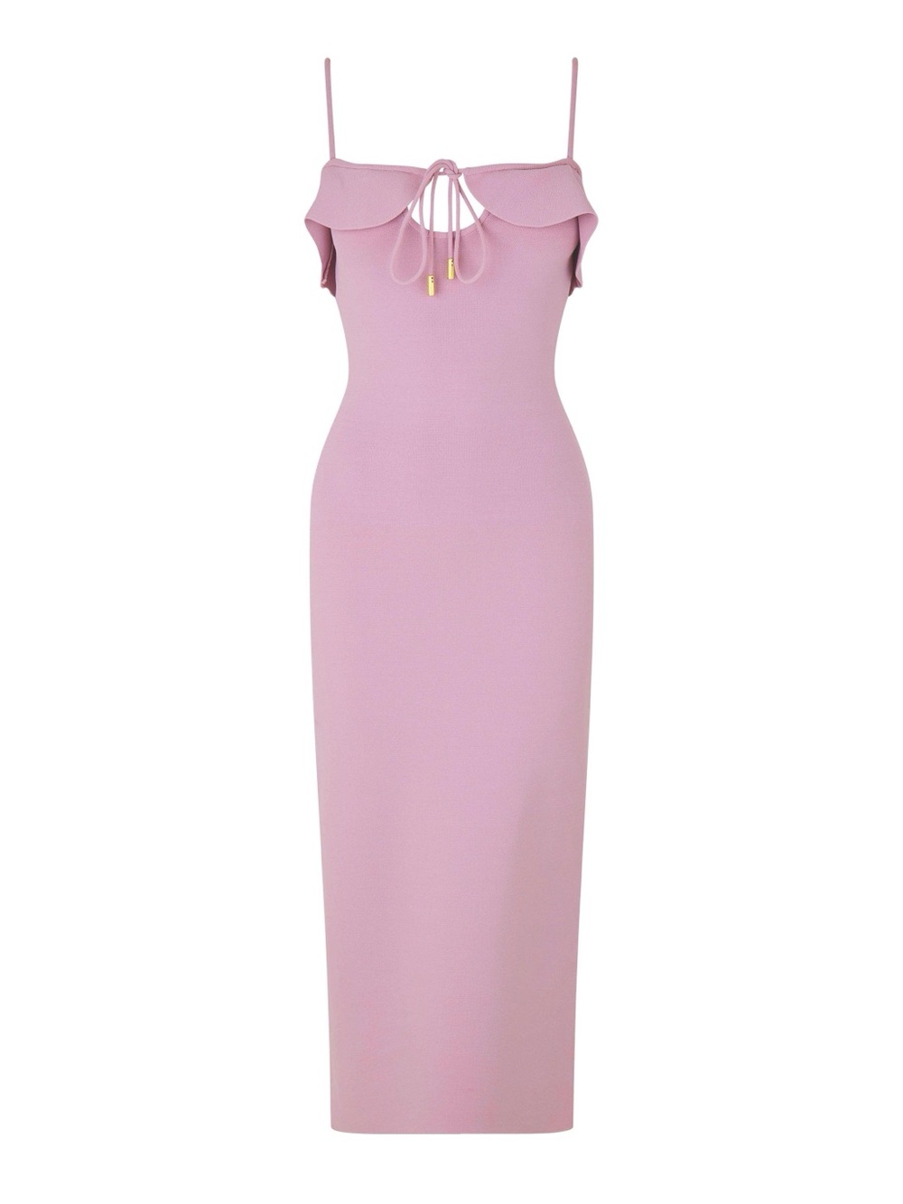 cult gaia Lilac Spaghetti-Strap Maxi Dress with Tie-Front